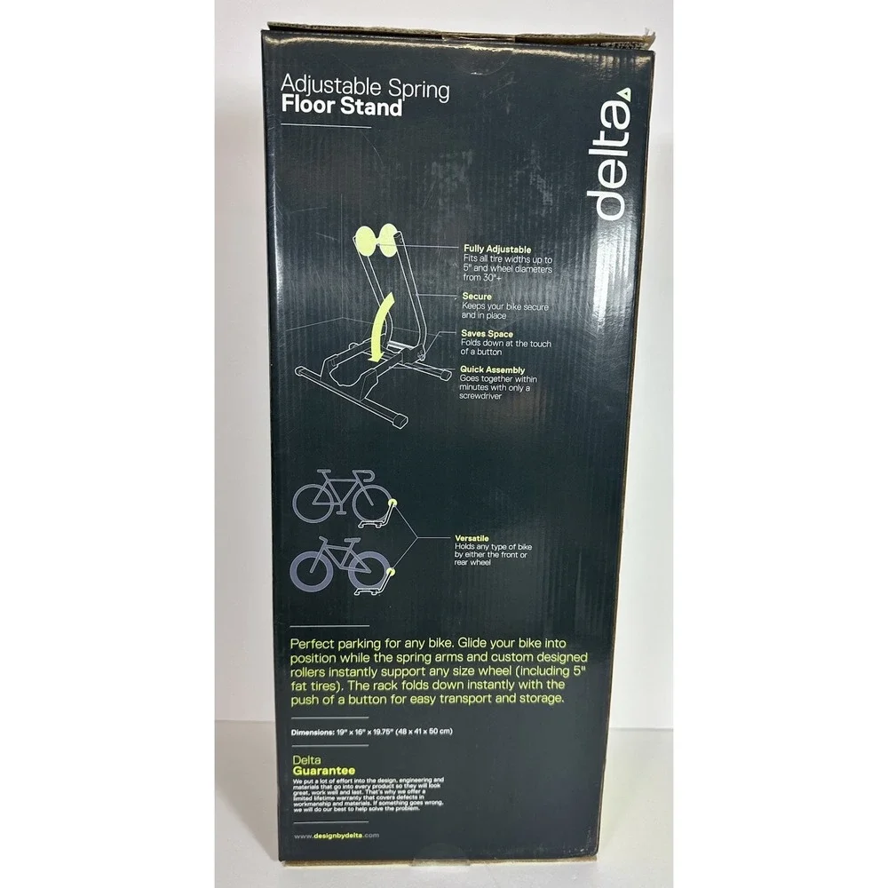 Delta Adjustable Spring Bicycle Floor Stand Rack RS8700 Foldable Space Saver